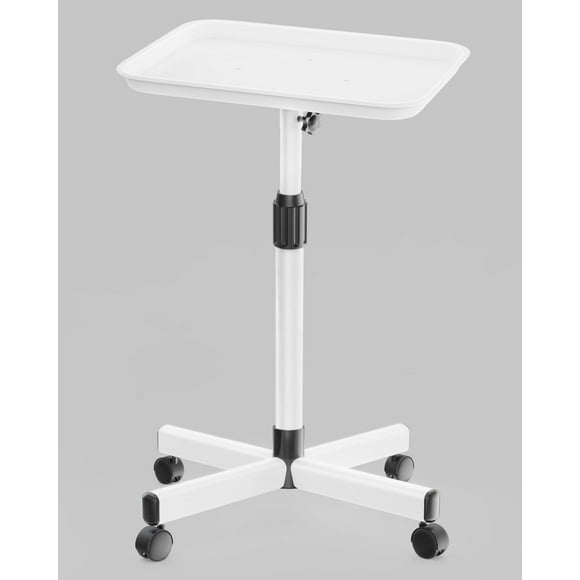 VERYTOP Salon Tray on Wheels, Adjustable Tattoo Tray Salon Trolley Cart for Hair Stylist Salon Rolling Tray for Clinic, Spa and Barber