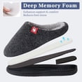 thumbnail image 4 of PAYDA Cozy Memory Foam Two-Tone Felt Soft Plush Warm Slipper for Women and Men, 4 of 7