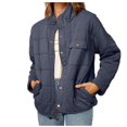 thumbnail image 1 of Puntoco señoras invierno manga larga Color sólido cuello alto chaqueta abrigo top Puntoco Puntoco-1184, 1 of 5