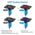 thumbnail image 2 of Panneau d'Interrupteur à Bascule, Interrupteur Rond ON/OFF 12V 20A SPST avec LEDs Bleues et Rouges pour Voiture, RV, marine, 2 of 5