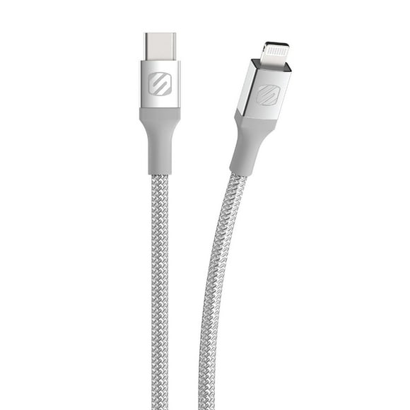 Scosche Strikeline Premium Braided USB-C Lightning Charge & Sync Cable 8ft, High-Speed charge
