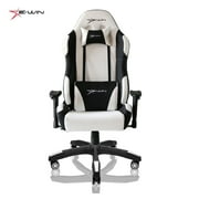 E-WIN Gaming Chair,Racing Style PU Leather Computer Chair with Headrest and Lumbar Support-White