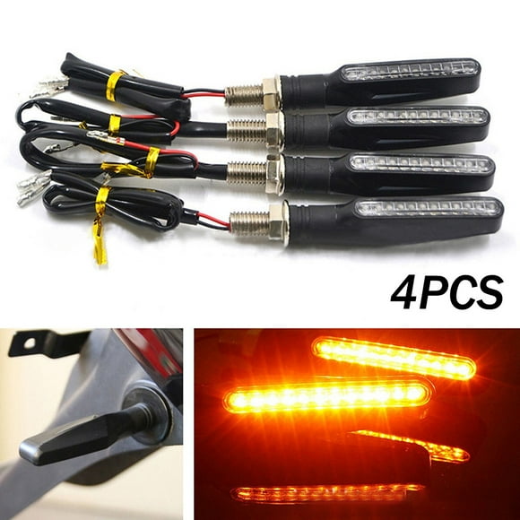 4PCS Motorcycle 12 LED Turn Signal Indicator Blinkers Light Amber Star String Lights Plug in 20 Ft Battery Timer Christmas Lights Indoor Christmas Lights Small Window