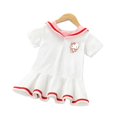 thumbnail image 3 of Hello Kitty nueva ropa para niños vestido dulce de dibujos animados niñas estilo extranjero de manga corta estilo universitario falda de princesa para bebé, 3 of 5