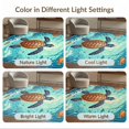 thumbnail image 7 of ODIKA 4'x6' Washable Area Rug Ocean Turtle Main Coral Reef Wave Map Nautical Border Compass for Dorm Room, Small Living Stain Resistant Low Profile, Easy Care, 7 of 7