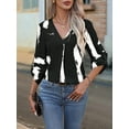 thumbnail image 3 of European and American Abstract Art Printed Shirt Women'S Long Sleeved Shirt Women'S Clothing Black XL, 3 of 6