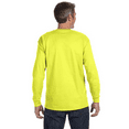 thumbnail image 6 of Gildan Heavy Cotton Men’s High Visibility Long Sleeve T-Shirt, Crew Neck work Tee, Safety Green, XL, 6 of 6