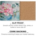 thumbnail image 2 of GZHJMY Watercolor Painting Lotus Dragonfly Printed Square Ceramic Coaster for Drinks with Cork Base for Coffee Cups, Place Mats for Home Decor, 4 Pcs, 2 of 4