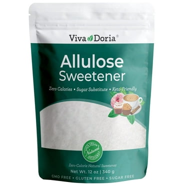 Viva Doria Allulose Sweetener | Zero Calorie Sugar Substitute | Great for Coffee, Tea, Cooking and Baking | Keto Friendly | Non-Erythritol, GMO Free, Gluten Free & Vegan Sweetener, 12 oz