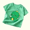 thumbnail image 4 of Zwiiyzr Toddler Baby Girls Boys Summer Clothes Cotton Cute Short Sleeves Crewneck Tops 6M - 6T Green, 4 of 4
