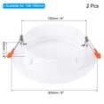 thumbnail image 2 of 2Pack 8" Spring Ceiling Cover Plate, Recessed Light Trim Wall Mount Downlight Hole Cap Decorative Panel with Buckle Suitable for 6.1-7.5" Round Hole Glass Ceiling Openings, White, 2 of 6