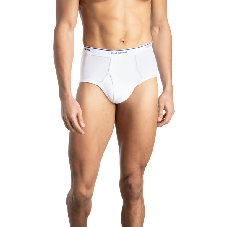 Fruit of the Loom Mens Classic White Briefs, 3 Pack, Extended Sizes, 3XL,  White at  Men's Clothing store