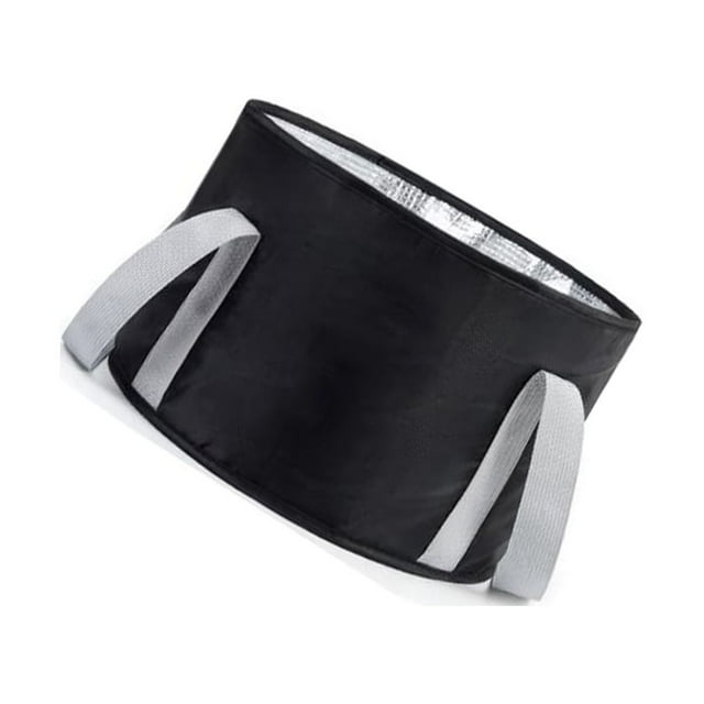 Vogacara Salón Spa interior al aire libre pie remojo bolsa senderismo viaje plegable impermeable pies baño cubo accesorios de salud Cuidado de los pies Negro Pequeña