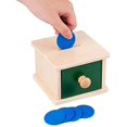 thumbnail image 2 of Weed Montessori Baby Coin Box Aprendizaje preescolar Juguetes educativos Juguetes educativos para edades tempranas (1 pieza) JAMW Sencillez, 2 of 3