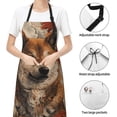 thumbnail image 4 of Kdxio Vintage Shiba Inu Art Apron with Pockets Adjustable Kitchen Aprons for Men Women Waterproof Aprons for Cooking,Drawing,Crafting, Baking Household Cleaning, 4 of 5