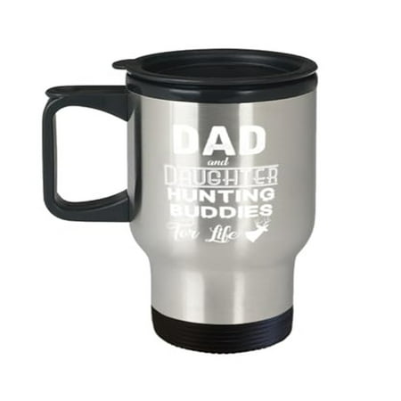 

Dad Travel Mug - Hunting Buddies For Life 14oz Daughter Gift Perfect Birthday Cup