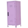 thumbnail image 4 of Stgfyxgs Mini Cosmetics Organizer Iron Cabinet 10.5x10.5x27cm Sturdy for Bedroom Office Dustproof Versatile Storage Box with Flip Door Purple, 4 of 9