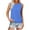 Blue, variant on BiZtdJrK Womens Solid Tank Tops Loose Casual Round Neck Sleeveless Blouse Eyelet Embroidery Tanks Army Green L