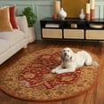 thumbnail image 3 of SAFAVIEH Antiquity Beaumont Traditional Wool Area Rug, Rust/Gold, 7'6" x 9'6" Oval, 3 of 12