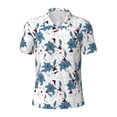 thumbnail image 2 of Daiia Lilies Flowers Pattern Men’s Polo Shirts,Solid Deck Shirt,Classic Fit, Breathable Cotton Polo for Casual and Sport Wear-Medium, 2 of 9