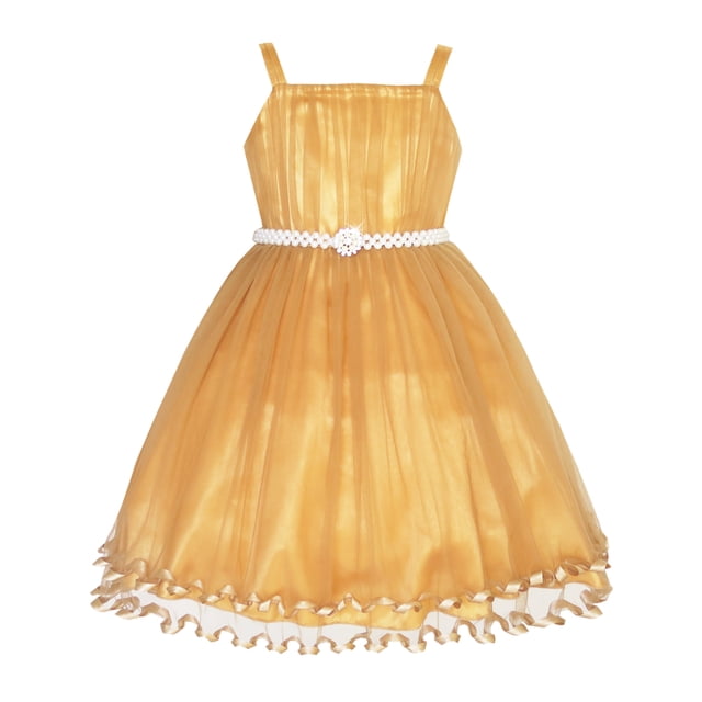 Girls Dress Ginger Cape Pearl Belt Wedding Party 3 Years