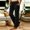 Black1, variant on Kojanyu Women's Split Hem Straight Leg Stretch Palazzo Pants High Waisted Elastic Waist Casual Loose Trousers with Pockets