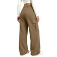 thumbnail image 5 of VV AVEORS Cargo Sweatpants For Women Baggy Drawstring Waist Hiking Pants Lightweight Y2k Athletic Joggers With Pockets Light Brown S, 5 of 7