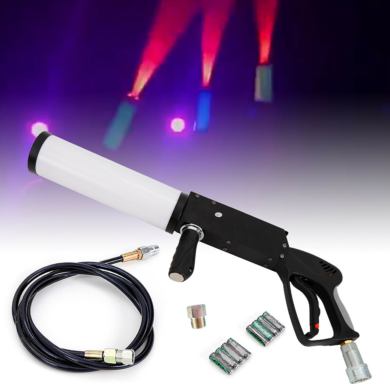 OUKANING Handheld LED Dry Ice Gun Cannon Low Temperature Smoke Gun