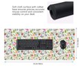 thumbnail image 3 of Disketp Rabbit And Butterfly Gaming Mouse Mat Long Extended Mouse Pad Desk Mat Non-Slip Rubber Mice Pads Stitched Edges(315.5 x 16 x 0.12 Inches), 3 of 8