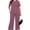 E1-Pink Purple, variant on SHOWMALL Women's Plus Size 2 Piece Outfits Casual Matching Sets Short Sleeve Pleated Top and Wide Leg Pants Lounge Set with Pockets, XL-5XL