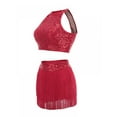 thumbnail image 6 of Adult Children New Split Body Suit Dance Lace Sleeveless Ballet Suit Crop Top Booty Shorts Gym Leotard Clothing Gymnastics Tights Bodysuit Clothes, 6 of 12