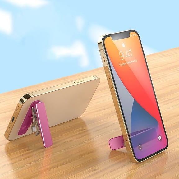 Cell Phone Kickstand Adjustable Foldable Aluminum Alloy Phone Stand W Shape Portable Desk Phone Holder for Home Travel Video Watching Live Streaming