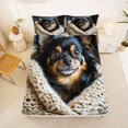 thumbnail image 5 of Homewish Chihuahua Dog Bed Sheets,Cute Pet Themed Full Size Sheets,Black,4-Piece,1 Flat Sheet, 1 Fitted Sheet and 2 Pillowcases, 5 of 6