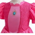 SUEE Princess Peach Costume for Girls Deluxe Fancy Dress Up Outfit with