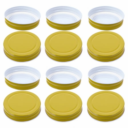 ACDANC 12pcs Wide Mouth Mason Jars Lids Canning Lids for Golden Mason Jars 32 Oz