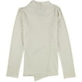 thumbnail image 2 of Alfani Womens Solid Wrap Blouse, Off-White, Large, 2 of 2