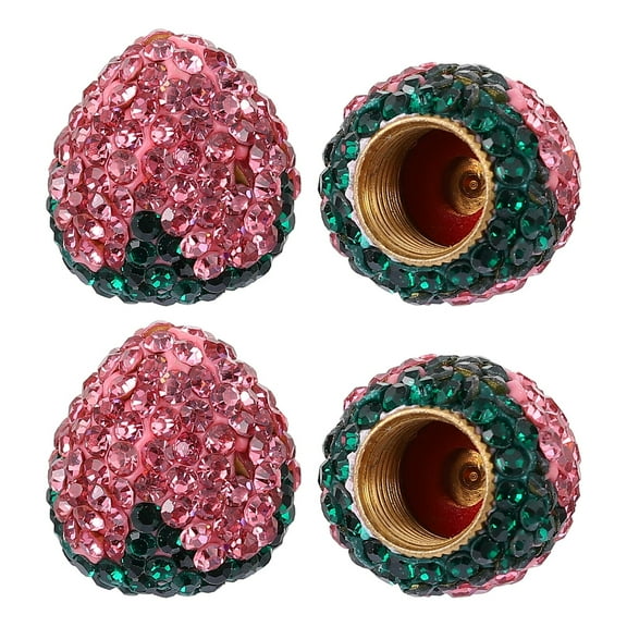 Masteelf  4 Pcs Stem Caps Car Tire Valve Sand-resistant Sparkling