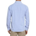 thumbnail image 3 of CAMISAS DE NEGOCIO DE MANGA LARGA PARA HOMBRES CON PATRÓN A CUADROS S AZUL GRIS, 3 of 5