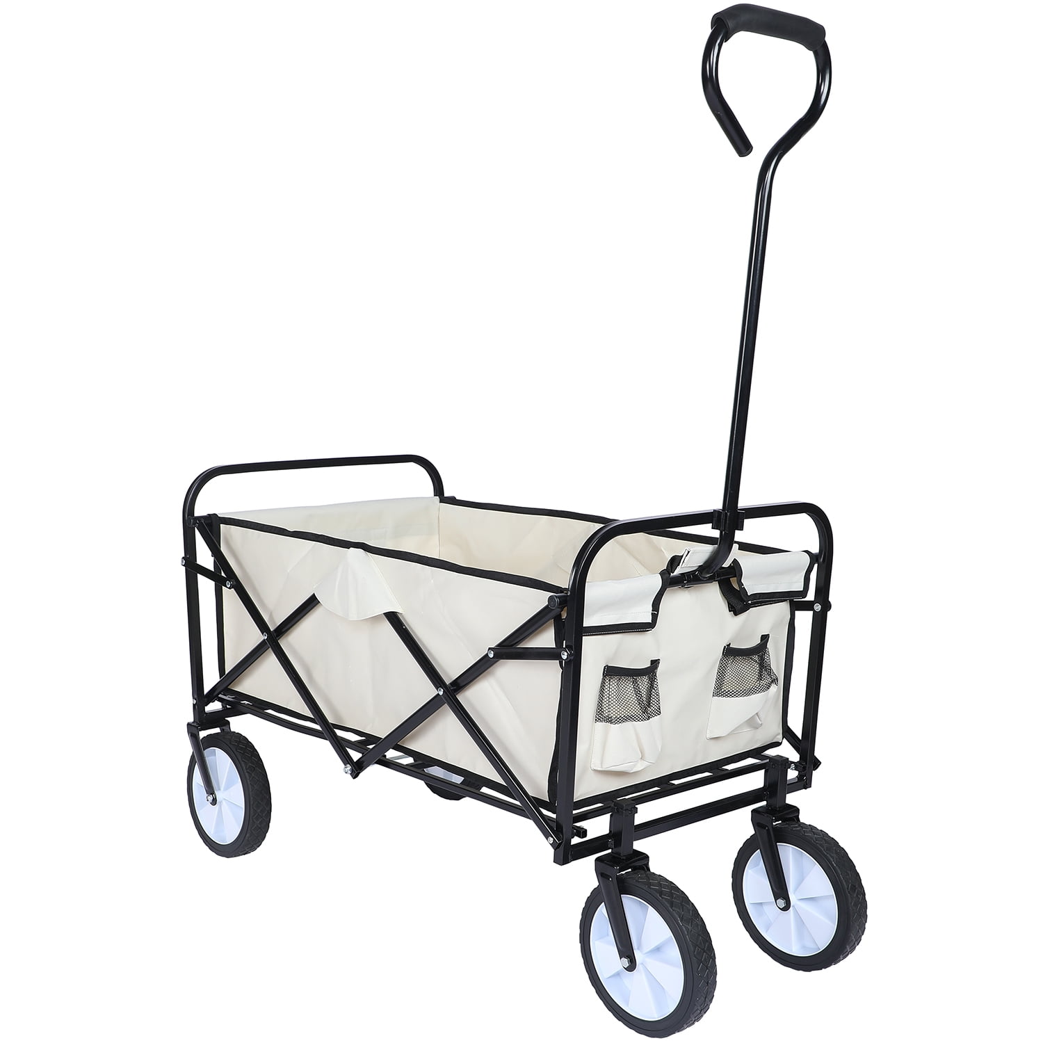 ZPL Heavy Duty Folding Wagon Cart,Portable Hand Cart Outdoor Cart