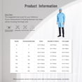 thumbnail image 3 of Sxiwei Unisex Mens Womens Long Sleeve Hooded Workshop Uniforms Anti-static Medical Lab Coats Workwear Navy Blue 4XL, 3 of 3