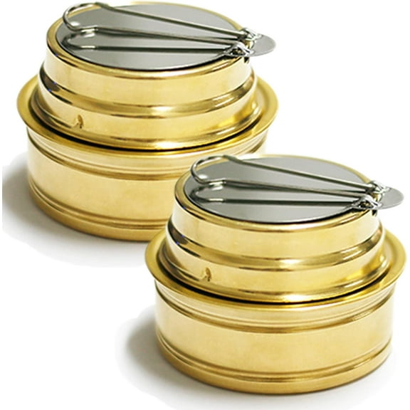 Brass Alcohol Burner Camping Stove: Portable Backpacking Stove Spirit Burner, Mini Camping Stove Burner with Gasket Cooktop, Camping Cooking Gear for Camping Hiking and Picnic