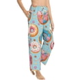 thumbnail image 2 of Xecao Colorful Donut Women's Straight Lounge Pajama Pants: The Epitome of Relaxed Sleepwear, 2 of 9