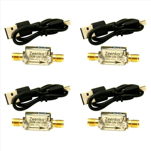 4X Amplificador de Bajo Ruido de la Serie UM con Interfaz USB Tipo C, Módulo Preamplificador de Potencia LNA de Alta Ganancia de 20 DB ZK06-UM