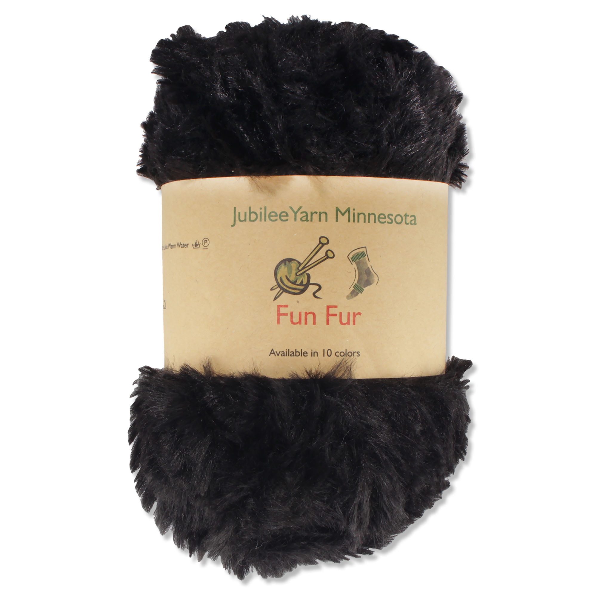 JubileeYarn Chunky Fluffy Faux Fur Eyelash Yarn - 100% Polyester -  100g/Skein - 2 Skeins - Ash Grey