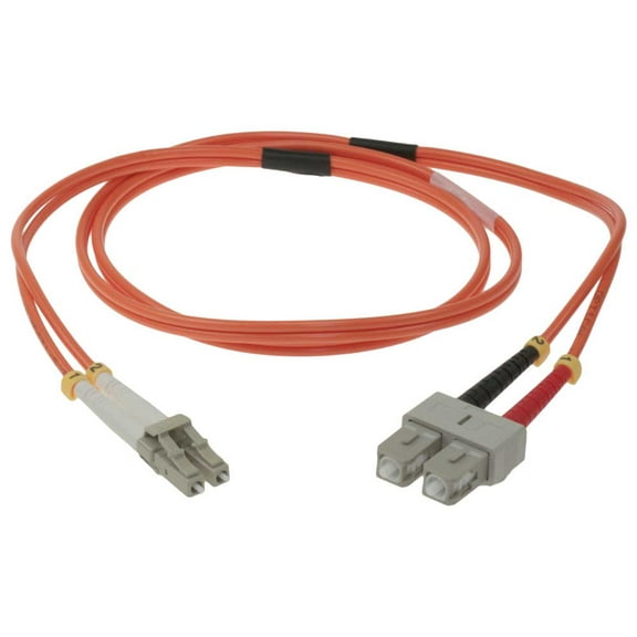SF Cable LC-SC Duplex Multimode 50/125 Fiber Optic Cable, 1 meter