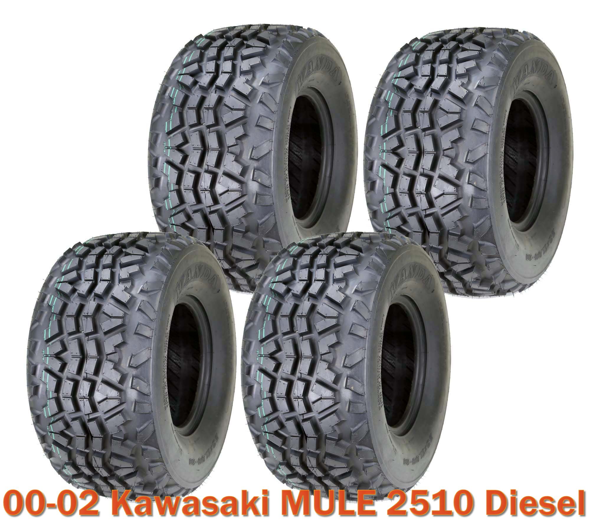 Set 4 Utility ATV tires 23x11-10 for 00-02 Kawasaki MULE 2510 Diesel High  Load