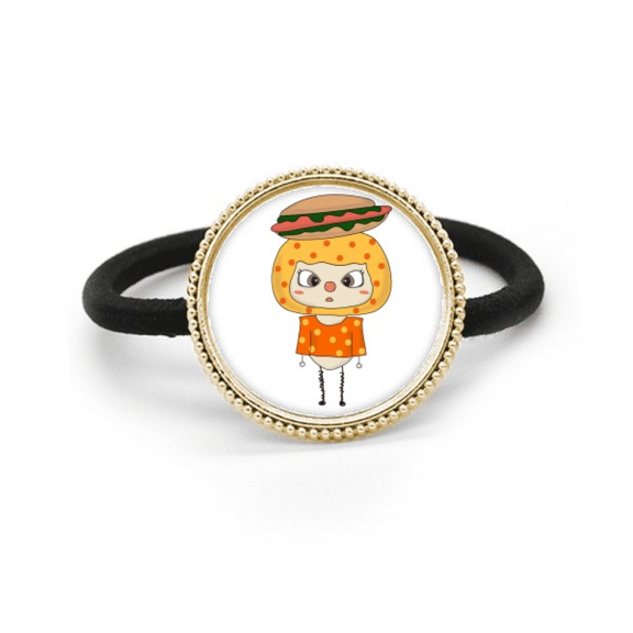 Food Hotdog Bread Vegetable Delicious UU Silver Metal Hair Tie And Rubber Band Headdress