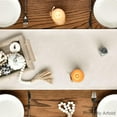 thumbnail image 4 of SM-XLHN Hello Pumpkin Flowers Leaves Thanksgiving Table Runner, Seasonal Fall Harvest Vintage Kitchen Dining Table Decoration for Indoor Outdoor Home Party Decor 13 x 72 Inch, 4 of 6