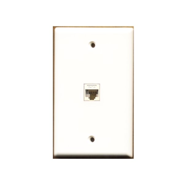 Wallplate City Cat6 Wall Plate 1 Port 2 Pack
