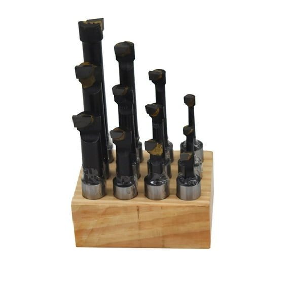 findmall 5/8" Boring Bar Set 12 Pcs Carbide Tipped Bars 5/8" Shank Lathe Tool